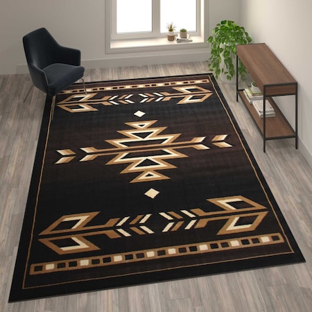 Flash Furniture Brown 8' x 10' Southwestern Arrow Motif Area Rug KP-RG2814-810-BN-GG